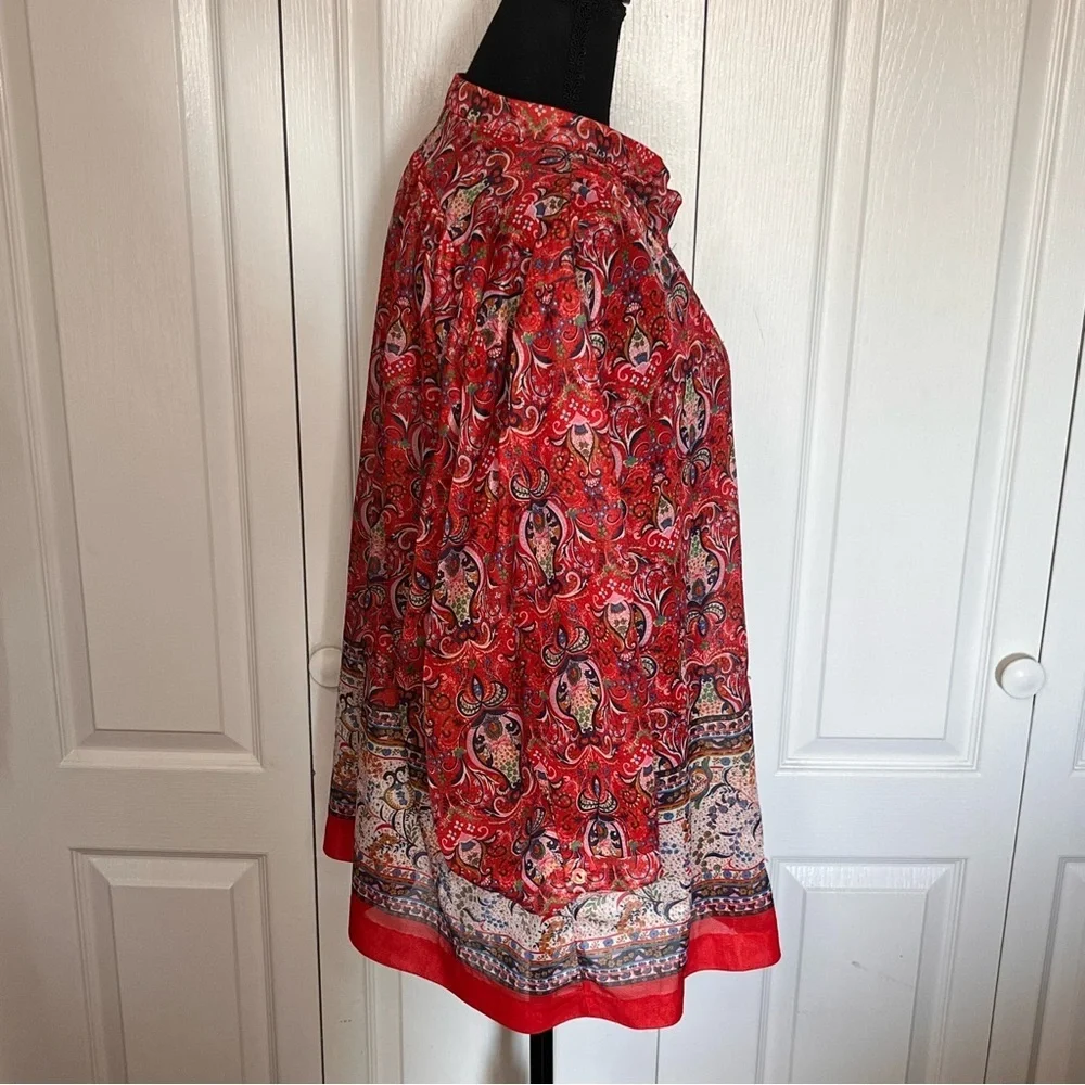 Vintage 70-80s Lady Winn California by Teddi Blouse Womens Floral Sz 42 Boho